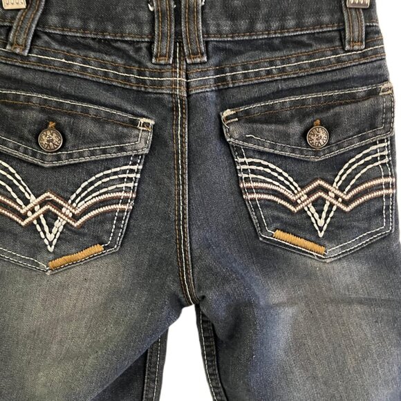 English Laundry Straight Leg, Embroidered Flap Pocket Girls Jeans Size 6 - Picture 5 of 9